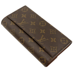 ルイヴィトン LOUIS VUITTON ポルトフォイユ サラ M60531 モノグラム モノグラムキャンバス 長財布 ゴールド金具 茶 ローマ字刻印入れ