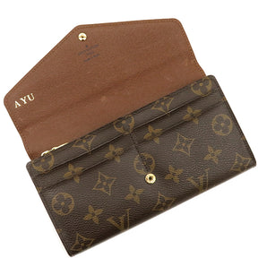 ルイヴィトン LOUIS VUITTON ポルトフォイユ サラ M60531 モノグラム モノグラムキャンバス 長財布 ゴールド金具 茶 ローマ字刻印入れ