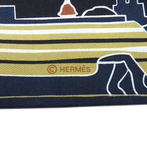 エルメス HERMES ツイリー キャバン×ホワイト×キャラメル シルク スカーフ 新品 未使用【LES CHIENS PARISIENS/パリジャンの犬】