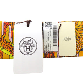 エルメス HERMES ツイリー オレンジ×ジョーヌ×ローズ シルク スカーフ 新品 未使用【ANIMAPOLIS/アニマポリス】