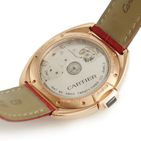 カルティエ Cartier クレ ドゥ カルティエ WJCL0013 自動巻き レディース K18PG無垢 純正ダイヤ ローマン 青針