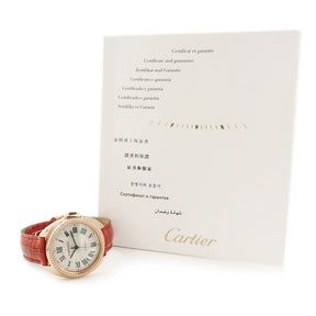 カルティエ Cartier クレ ドゥ カルティエ WJCL0013 自動巻き レディース K18PG無垢 純正ダイヤ ローマン 青針