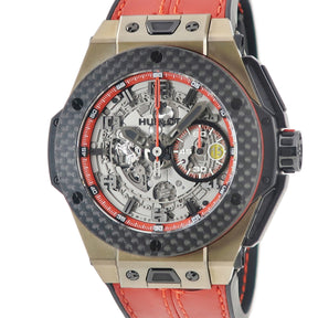 ウブロ HUBLOT フェラーリ チタニウム カーボン クロノ 401.MQ.0123.VR.FTC12 自動巻き メンズ コラボ 赤 限定