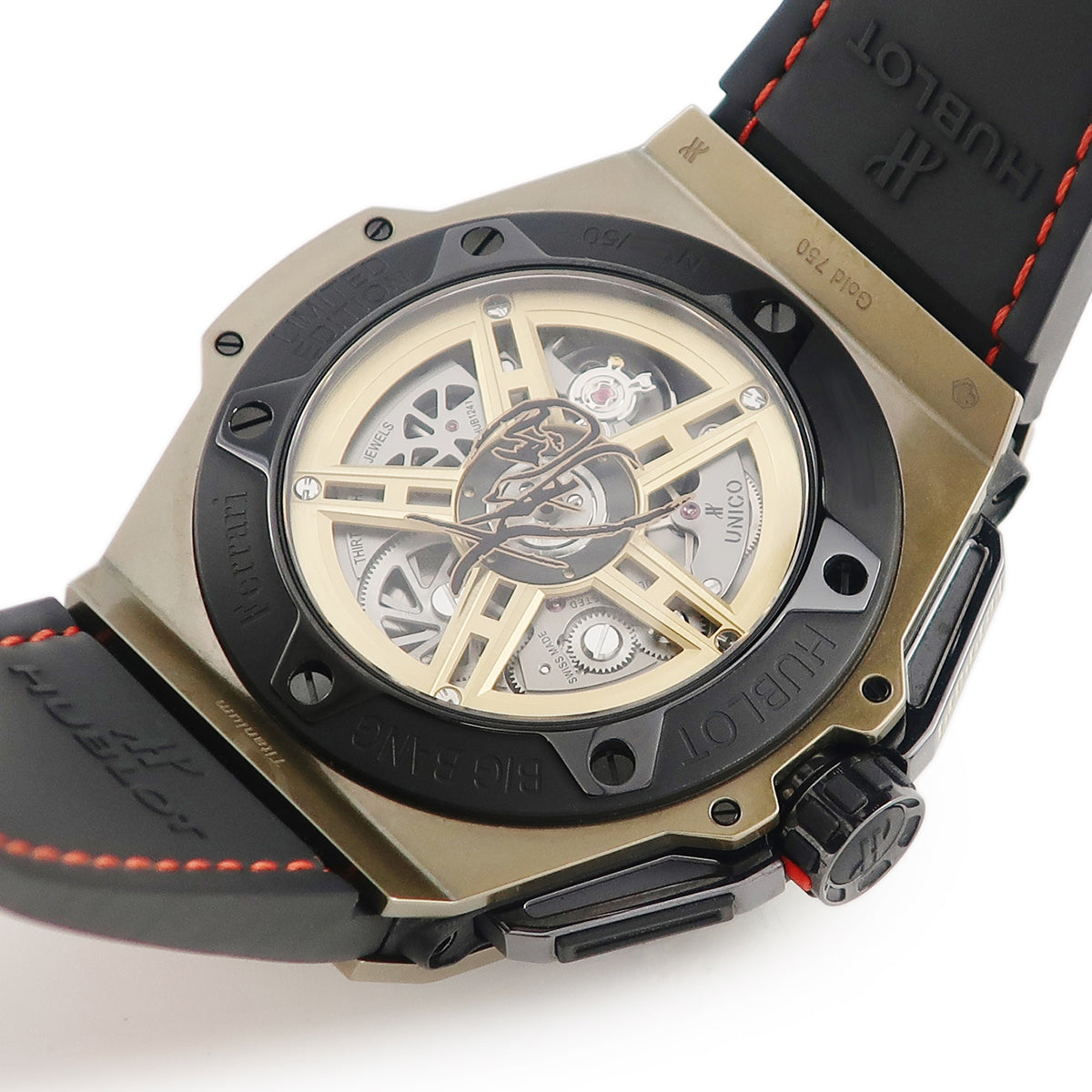 ウブロ HUBLOT フェラーリ チタニウム カーボン クロノ 401.MQ.0123.VR.FTC12 自動巻き メンズ コラボ 赤 限定