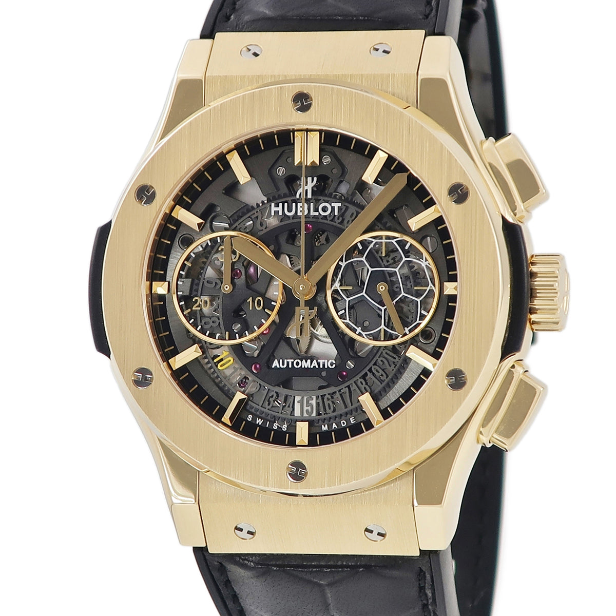 ウブロ HUBLOT クラシックフュージョン アエロフュージョン ペレ 525.VX.0179.VR.PEL14 自動巻き メンズ K18YG クロノ