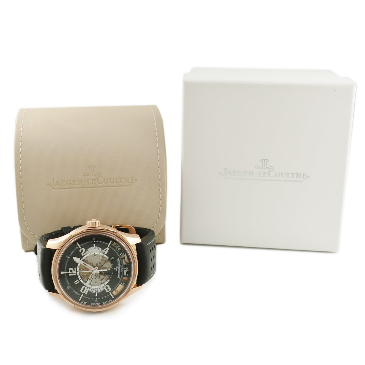 ジャガールクルト JAEGER LECOULTRE AMBOX2 クロノグラフ アストンマーティンDBS 192.2.25 Q1922450 自動巻き メンズ K18PG無垢 黒 限定