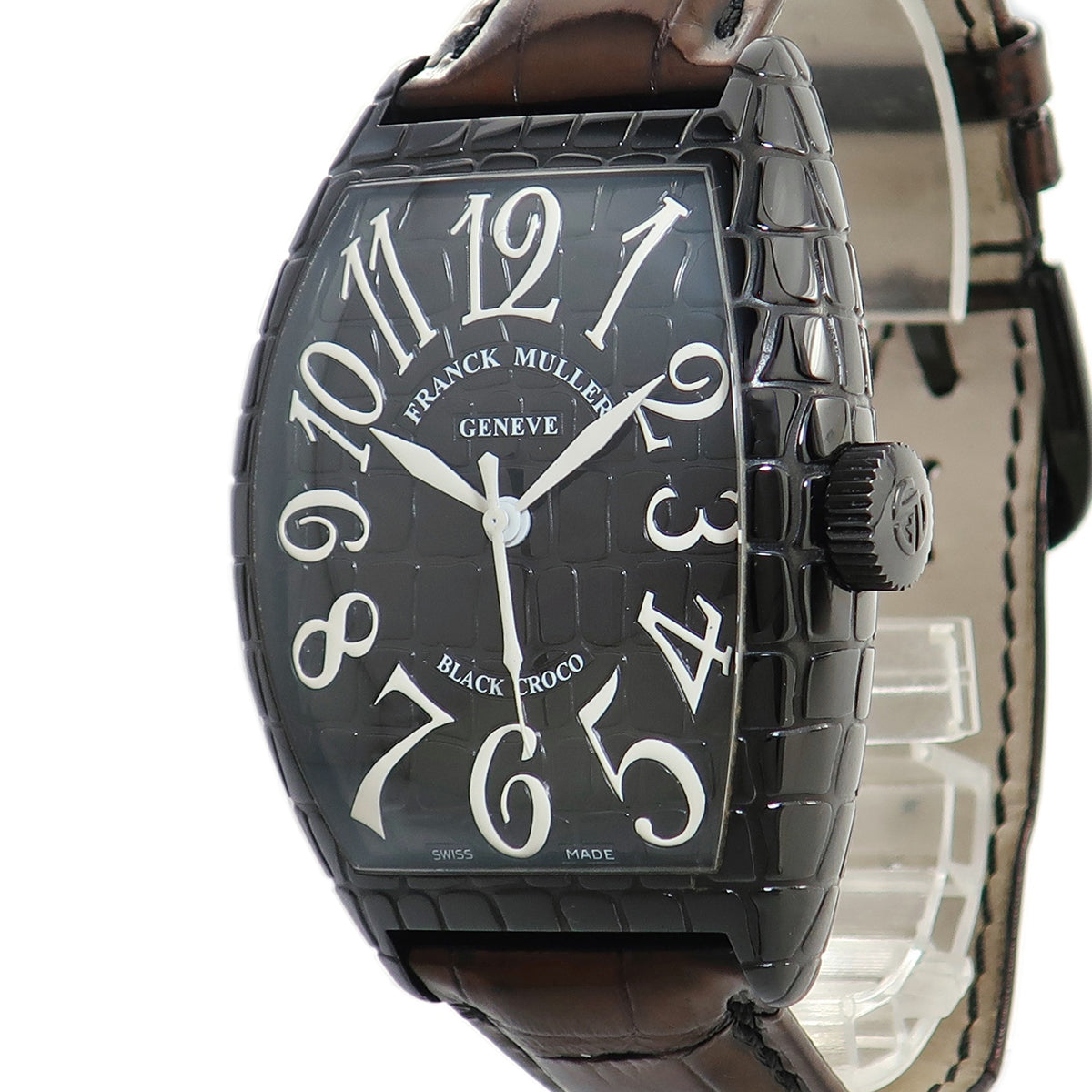 フランクミュラー FRANCK MULLER トノウカーベックス ブラッククロコ 9880SC BLK CRO 自動巻き メンズ 黒 PVD