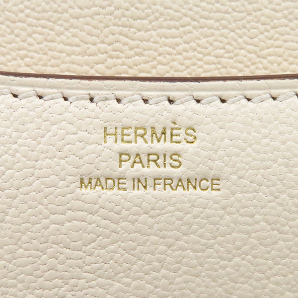 エルメス HERMES コンスタンス3 ミニ ナタ シェーブル ショルダーバッグ ゴールド金具 新品 未使用 アイボリー