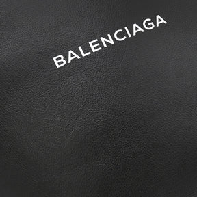 バレンシアガ BALENCIAGA ノースサウス ショッピングバッグ M 482545 ブラック レザー トートバッグ シルバー金具 黒 ハンドバック