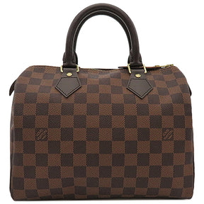 ルイヴィトン LOUIS VUITTON スピーディ 25 N41532 ダミエエベヌ ダミエキャンバス ハンドバッグ ゴールド金具 茶 鍵 パドロック欠品