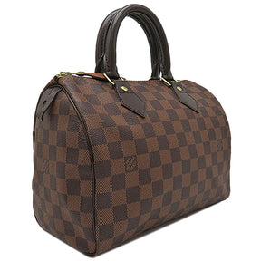 ルイヴィトン LOUIS VUITTON スピーディ 25 N41532 ダミエエベヌ ダミエキャンバス ハンドバッグ ゴールド金具 茶 鍵 パドロック欠品