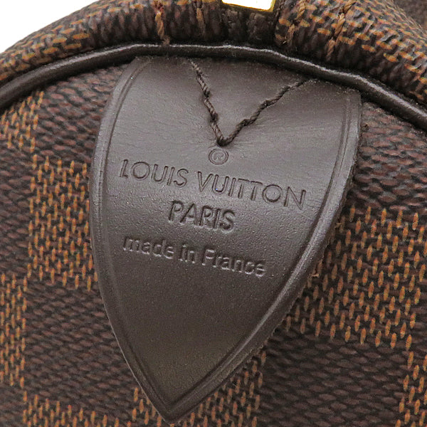 ルイヴィトン LOUIS VUITTON スピーディ 25 N41532 ダミエエベヌ ダミエキャンバス ハンドバッグ ゴールド金具 茶 鍵 パドロック欠品