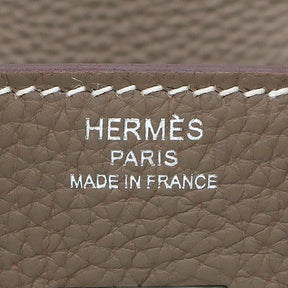 エルメス HERMES バーキン25 エトゥープ トゴ ハンドバッグ シルバー金具 グレージュ