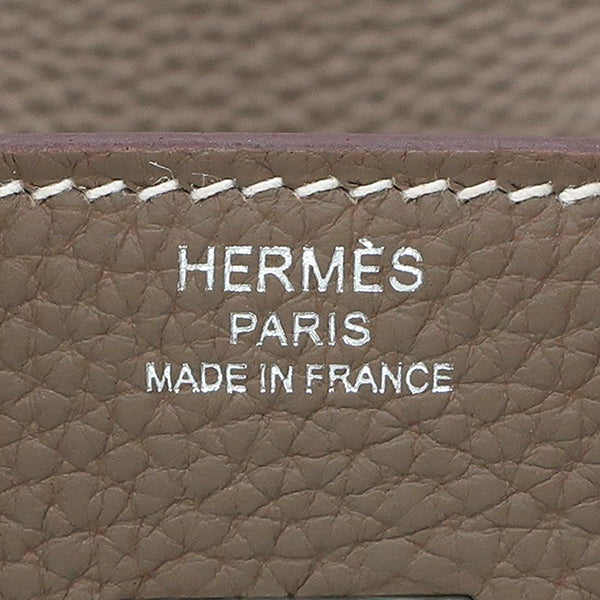 エルメス HERMES バーキン25 エトゥープ トゴ ハンドバッグ シルバー金具 グレージュ