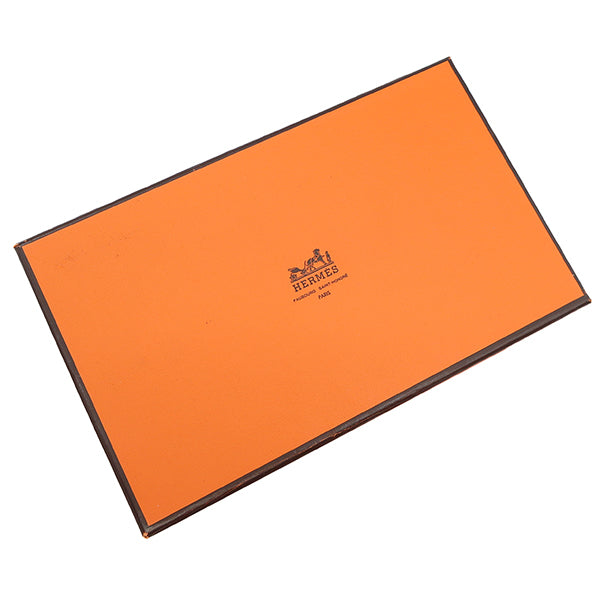 エルメス HERMES ベアンスフレ ゴールド ヴォーエプソン 長財布 シルバー金具 茶 二つ折り財布