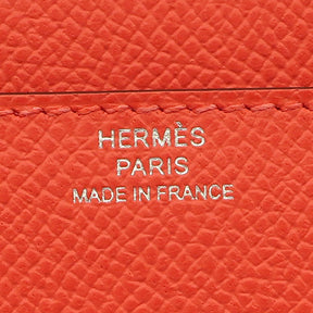 エルメス HERMES コンスタンス トゥーゴー オレンジフィールド ヴォーエプソン 長財布 シルバー金具 新品 未使用 蛍光 ショルダー