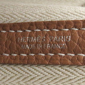 エルメス HERMES ガーデンパーティーTPM ゴールド ネゴンダ トートバッグ シルバー金具 新品 未使用 茶