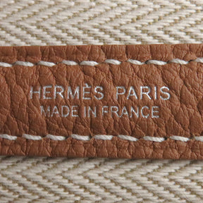 エルメス HERMES ガーデンパーティPM ゴールド ネゴンダ トートバッグ シルバー金具 新品 未使用 茶