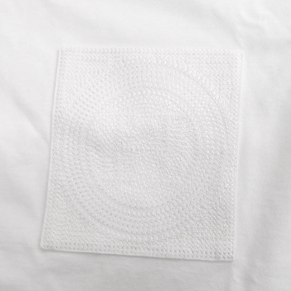 エルメス HERMES 刺繍 ポケット ホワイト コットン 13196 半袖Ｔシャツ 白