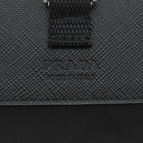 プラダ PRADA トライアングルロゴ スマートフォンケース 2ZH108_2DMH_F0002 NERO ナイロン レザー スマートフォンケース シルバー金具 Re-Nylon×サフィアーノレザー 黒 ブラック