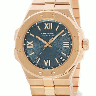 ショパール CHOPARD アルパイン イーグル ラージ 295363-5001 自動巻き メンズ K18RG無垢 青 スーパールミノバ