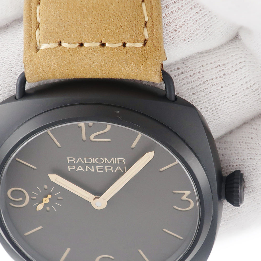 パネライ PANERAI ラジオミール コンポジット 3デイズ PAM00504 D番 手巻き メンズ D番 ブラウン 角型