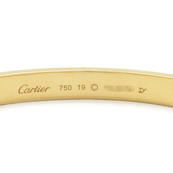 カルティエ Cartier LOVE ラブブレス B6067519 イエローゴールド K18YG #19 ブレスレット 750 18K 18金 バングル