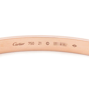 カルティエ Cartier LOVE ラブブレス B6067421 ピンクゴールド K18PG #21 ブレスレット 750 18K 18金 バングル