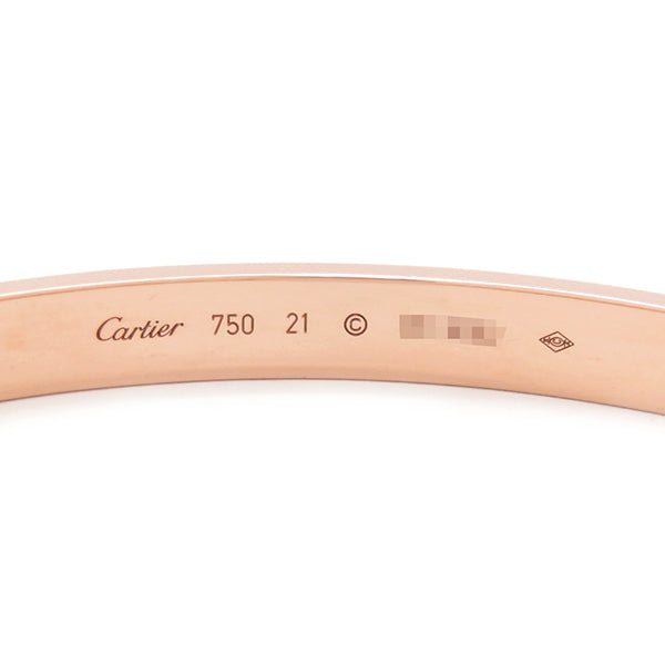 カルティエ Cartier LOVE ラブブレス B6067421 ピンクゴールド K18PG #21 ブレスレット 750 18K 18金 バングル