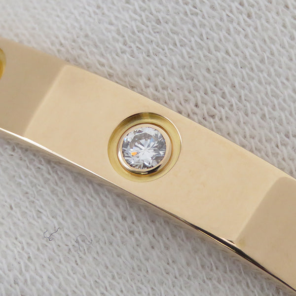 カルティエ Cartier LOVE ラブブレス ハーフダイヤ 4Pダイヤ B6069916 ピンクゴールド K18PG ダイヤモンド #16 ブレスレット 750PG 18K 18金