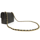 シャネル CHANEL マドモアゼル ミニ ブラック ラムスキン ショルダーバッグ ゴールド金具 チェーンショルダー ココマーク ヴィンテージ 黒