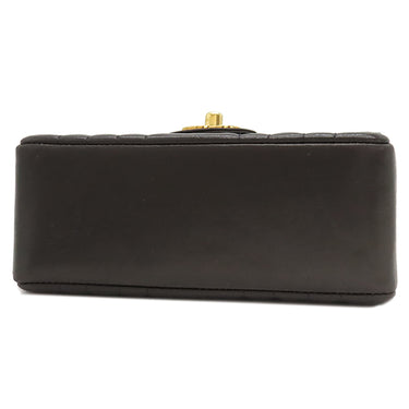 シャネル CHANEL マドモアゼル ミニ ブラック ラムスキン ショルダーバッグ ゴールド金具 チェーンショルダー ココマーク ヴィンテージ 黒