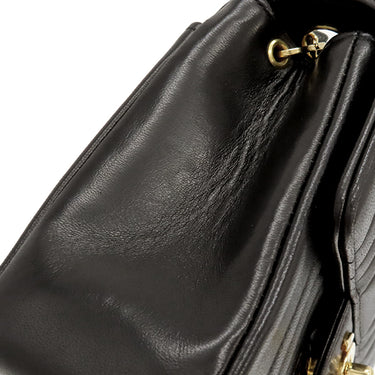 シャネル CHANEL マドモアゼル ミニ ブラック ラムスキン ショルダーバッグ ゴールド金具 チェーンショルダー ココマーク ヴィンテージ 黒