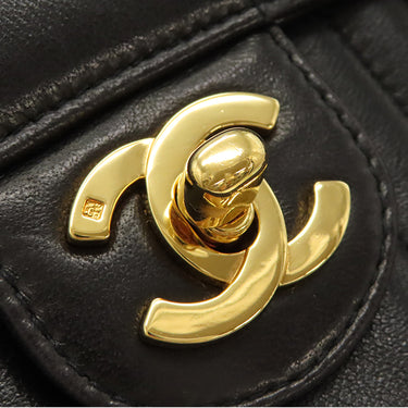 シャネル CHANEL マドモアゼル ミニ ブラック ラムスキン ショルダーバッグ ゴールド金具 チェーンショルダー ココマーク ヴィンテージ 黒