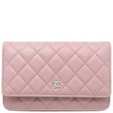 シャネル CHANEL マトラッセ チェーンウォレット AP0250 ピンク キャビアスキン チェーンウォレット シルバー金具