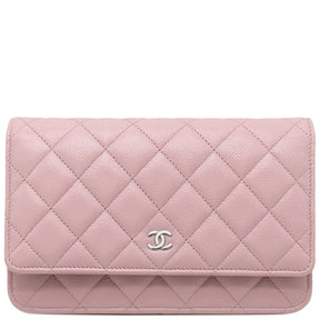 シャネル CHANEL マトラッセ チェーンウォレット AP0250 ピンク キャビアスキン チェーンウォレット シルバー金具