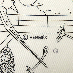 エルメス HERMES カレ90 CARRE ホワイト×ブラック×グリス シルク スカーフ 【HERMES FLAGSHIP/エルメスフラッグシップ】