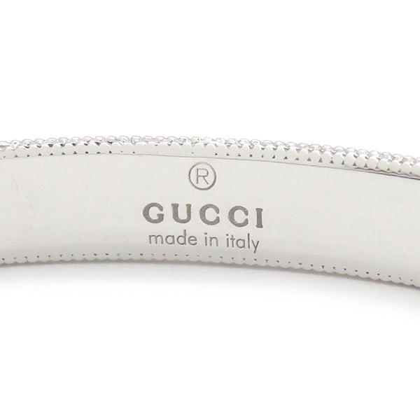 グッチ GUCCI アイコン ブルーム 434528 ホワイトゴールド K18WG ＃17 バングル GG フラワーモチーフ