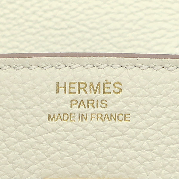 エルメス HERMES バーキン25 マッシュルーム トゴ ハンドバッグ ゴールド金具 新品 未使用 オフホワイト