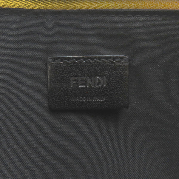 フェンディ FENDI レザー ミニバッグ 7AS034 イエロー レザー ショルダーバッグ ゴールド金具 黄 フォンポーチ