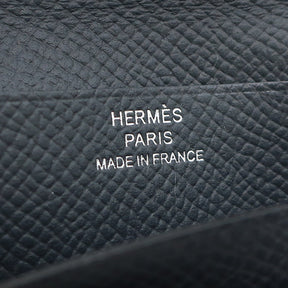 エルメス HERMES ベアンコンパクト グリミスティ ヴォーエプソン 二つ折り財布 シルバー金具 新品 未使用