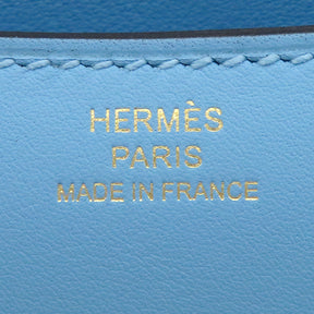 エルメス HERMES コンスタンス3 ミニ ミロワール セレスト スイフト ショルダーバッグ ゴールド金具 新品 未使用 水色