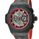 ウブロ HUBLOT キングパワー ウニコ カーボン フライバッククロノグラフ 701.QX.0113.HR 自動巻き メンズ OH済 黒 赤