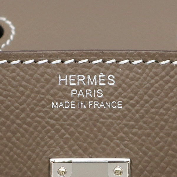 エルメス HERMES バーキン25 セリエ 外縫い エトゥープ ヴォーエプソン ハンドバッグ シルバー金具 新品 未使用 グレージュ