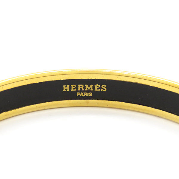 エルメス HERMES エマイユ PM  グリーンXマルチカラー GP 七宝焼き バングル ゴールド金具