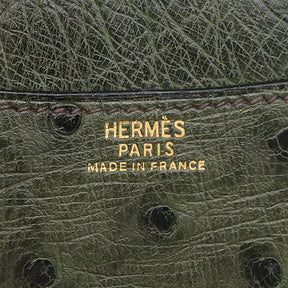 エルメス HERMES アジェンダPM グリーン系 オーストリッチ 手帳カバー 緑 パスポートカバー