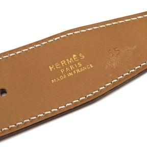 エルメス HERMES コンスタンスH ＃65 オーストリッチ レッド オーストリッチ #65 ベルト ゴールド金具 Hバックル 赤