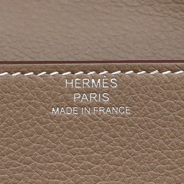 エルメス HERMES ロウリス ルリ スリム エトゥープ エバーカラー 二つ折り財布 シルバー金具 コンパクトウォレット ベルトバッグ