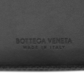 ボッテガヴェネタ BOTTEGA VENETA カセットコインパース付き 二つ折り財布 649605V47V18803 ブラック レザー 二つ折り財布 シルバー金具 黒