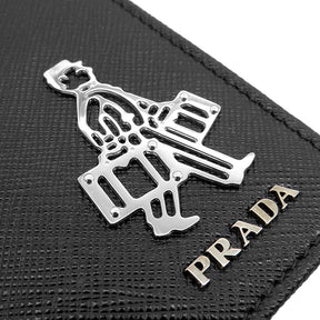 プラダ PRADA トラベルケース  2MV0179 NERO サフィアーノレザー パスポートケース シルバー金具 黒 SAFFIANO TRAVEL